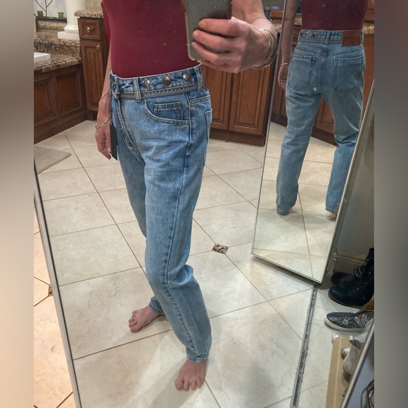 UFT NWT One Teaspoon Hollywood HillsTruckers Mid Rise Straight Leg Jeans Size 26 - Picture 3 of 11